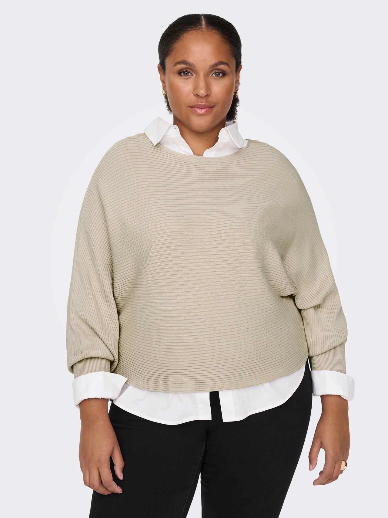 ONLY Pull-overs Col bateau -Pumice Stone - 15257227