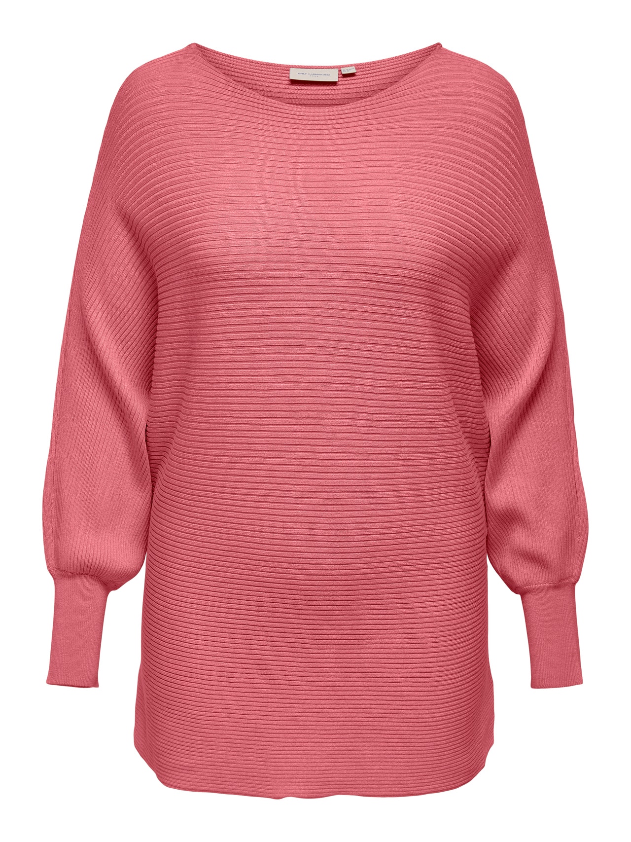ONLY Curvy rib structured Knitted Pullover -Tea Rose - 15257227