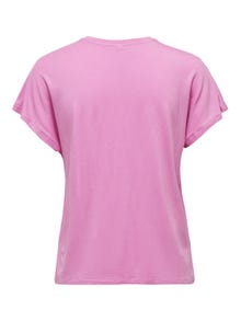 ONLY Regular fit O-hals Top -Fuchsia Pink - 15257232