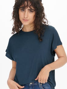 ONLY Solid colored T-shirt -Moonlit Ocean - 15257232