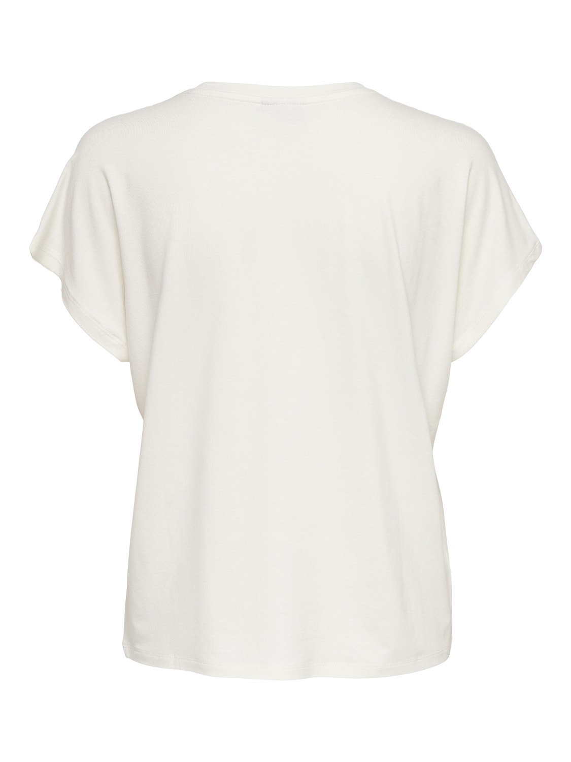 ONLY Ensfarvet T-shirt -Cloud Dancer - 15257232