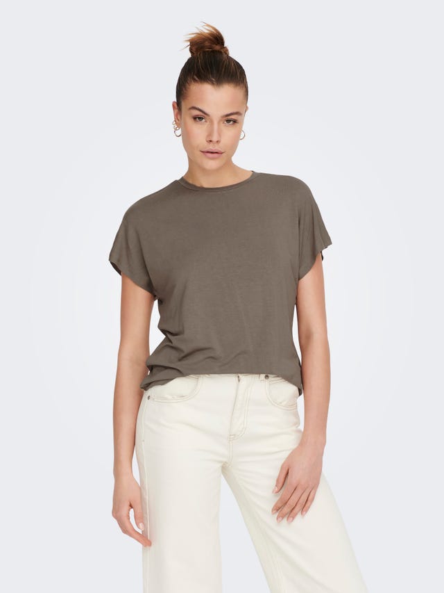 ONLY Solid colored T-shirt - 15257232