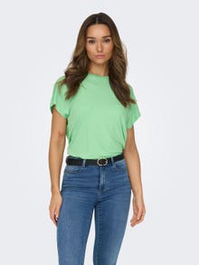 ONLY Ensfarvet T-shirt -Absinthe Green - 15257232