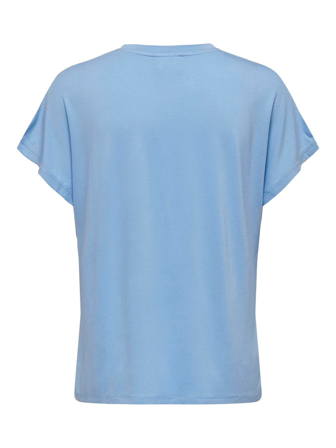 ONLY Ensfarget T-skjorte -Della Robbia Blue - 15257232