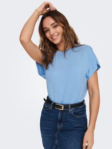 ONLY Regular Fit Round Neck Top -Della Robbia Blue - 15257232