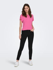 ONLY Tops Regular Fit Col rond -Pink Power - 15257232