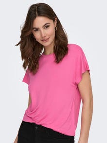 ONLY Ensfarget T-skjorte -Pink Power - 15257232