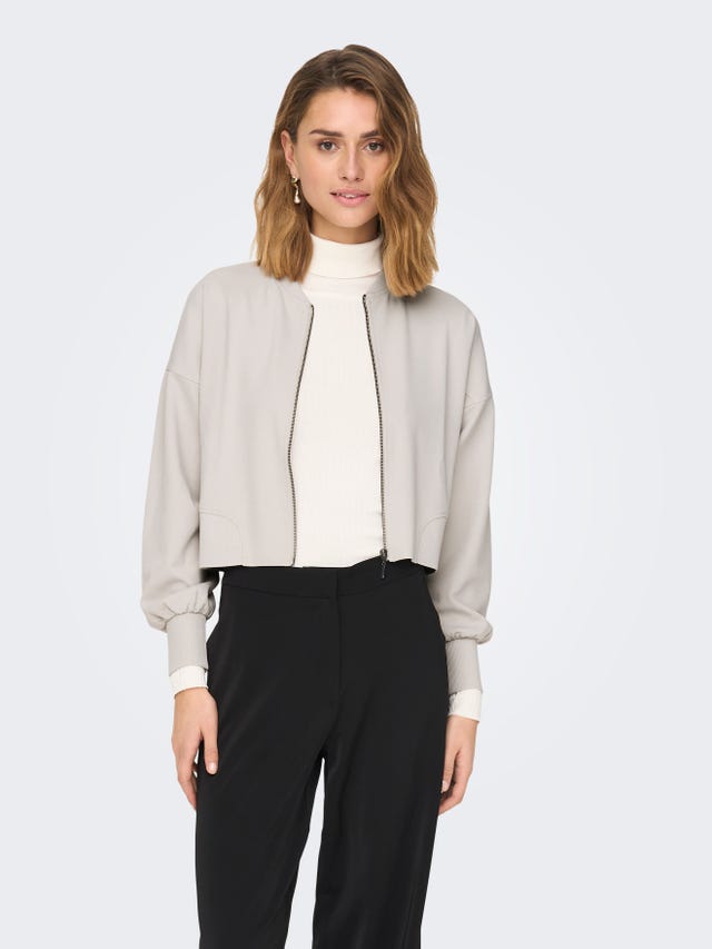 ONLY Round Neck Ribbed cuffs Jacket - 15257244