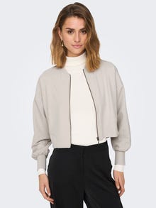 ONLY Round Neck Ribbed cuffs Jacket -Chateau Gray - 15257244