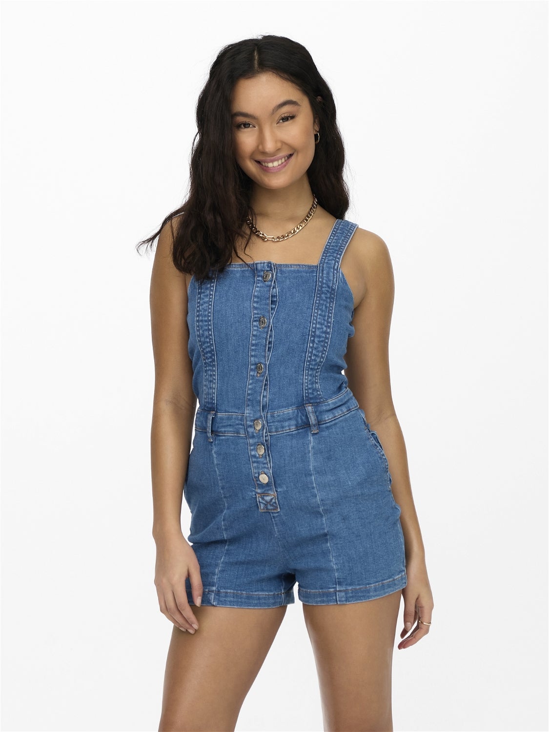 denim playsuit blue