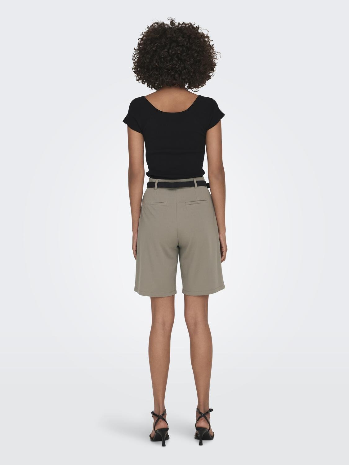 ONLY Regular Fit Mid waist Shorts -Driftwood - 15257249