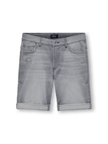 ONLY Shorts Skinny Fit Ourlets repliés -Light Grey Denim - 15257270