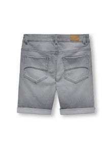 ONLY KOBMatt - À détails destroy avec ourlets à revers Shorts en jean -Light Grey Denim - 15257270