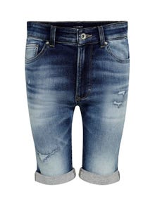 ONLY KOBMatt - À revers Shorts en jean -Medium Blue Denim - 15257273