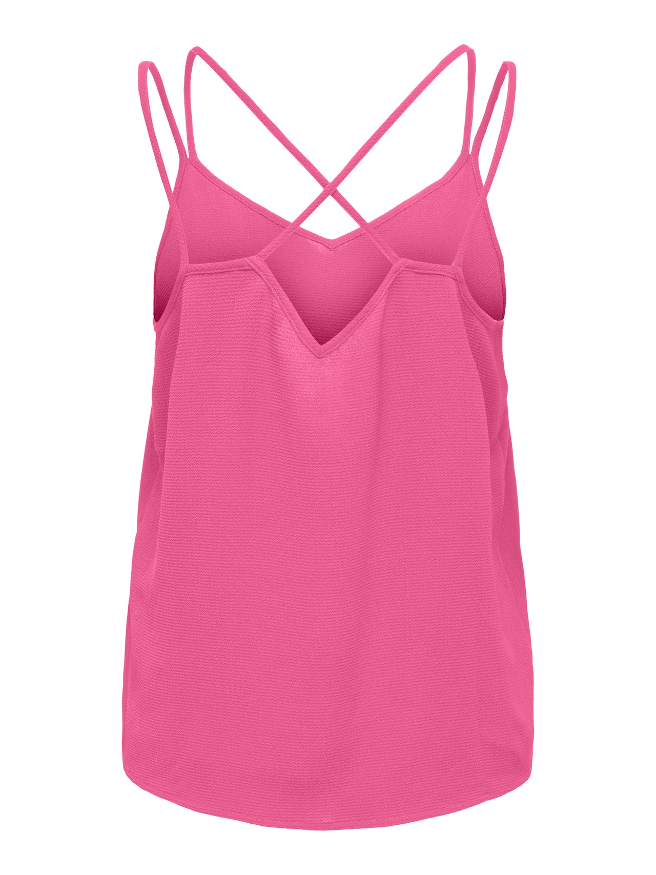 ONLY Normal geschnitten V-Ausschnitt Top -Pink Power - 15257310