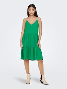 ONLY Regular Fit V-Neck Short dress -Jelly Bean - 15257312