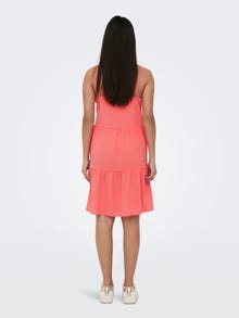 ONLY Normal geschnitten V-Ausschnitt Kurzes Kleid -Tea Rose - 15257312