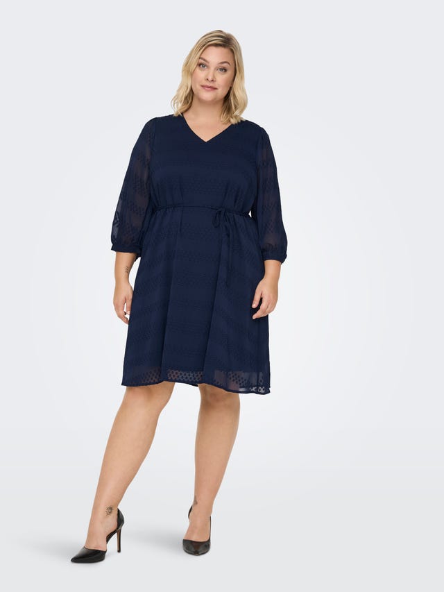 ONLY Curvy 3/4 sleeved knee Dress - 15257314