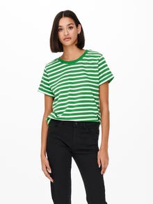 ONLY Mønstret T-shirt -Medium Green - 15257359