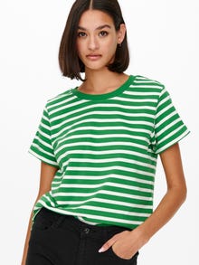 ONLY Mönstrad T-shirt -Medium Green - 15257359