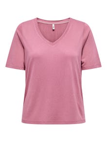 ONLY Tavapärane lõige V-kaelus Top -Heather Rose - 15257390