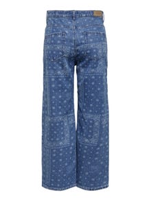 ONLY Wide leg fit High waist Jeans -Medium Blue Denim - 15257396