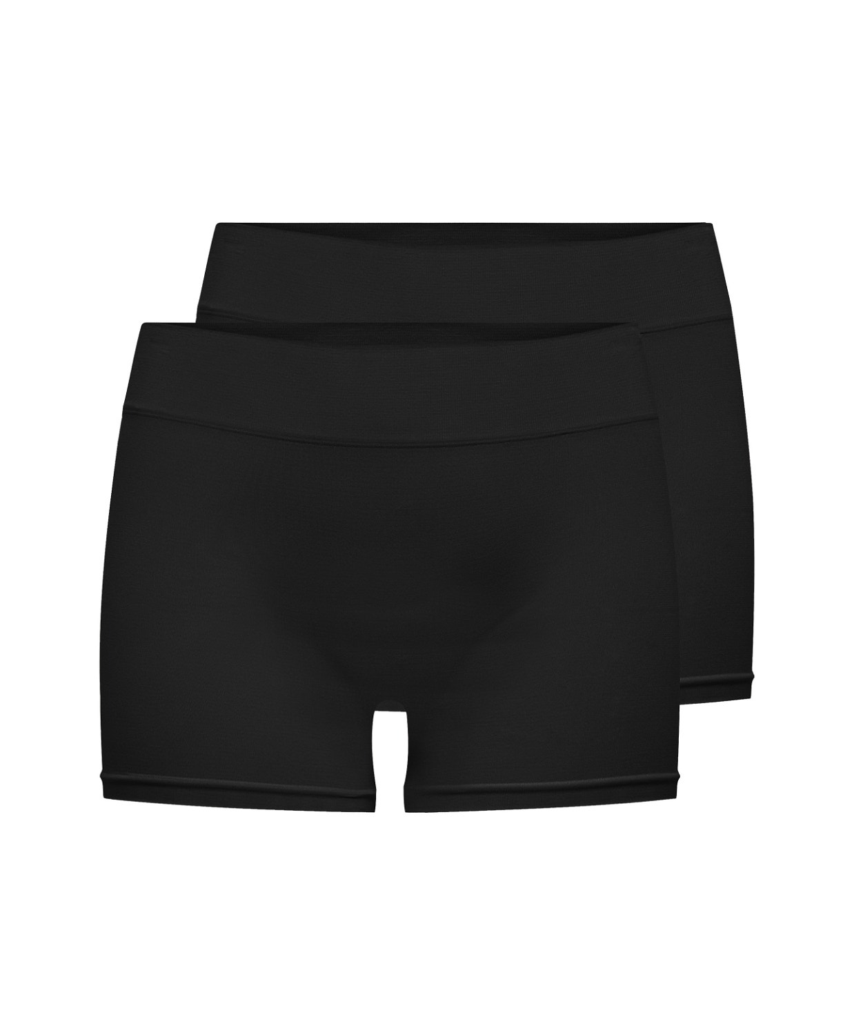 ONLY 2-pakning sømløse mini Shorts -Black - 15257453
