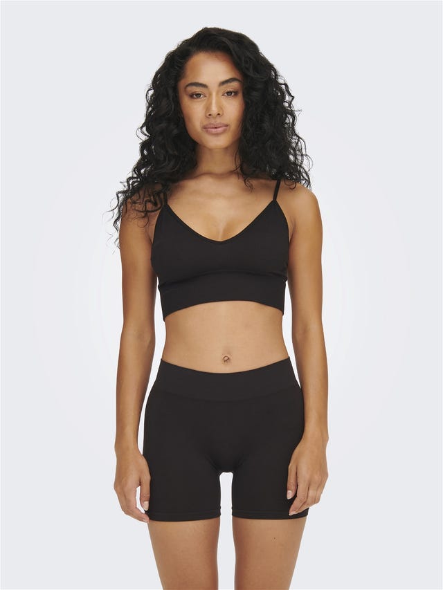 2-pack seamless mini Shorts | Black | ONLY®