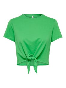 ONLY Cropped Knot Top -Kelly Green - 15257467