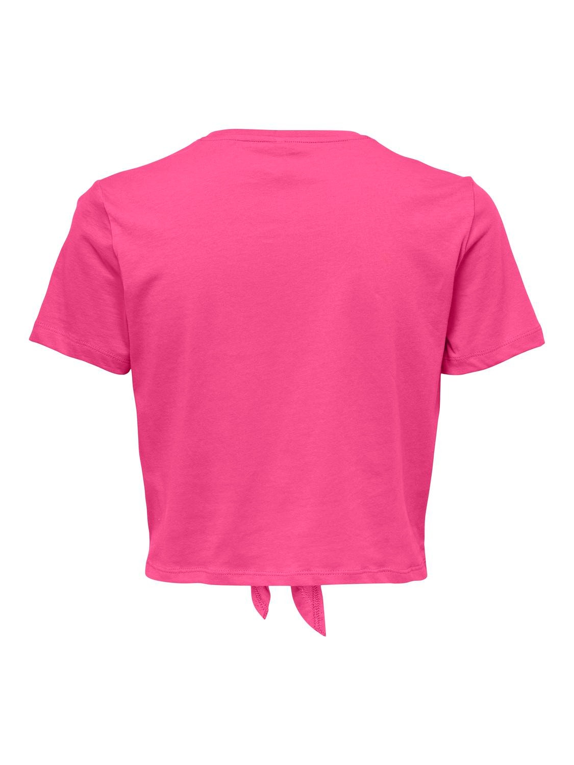 ONLY Regular fit O-hals Top -Shocking Pink - 15257467