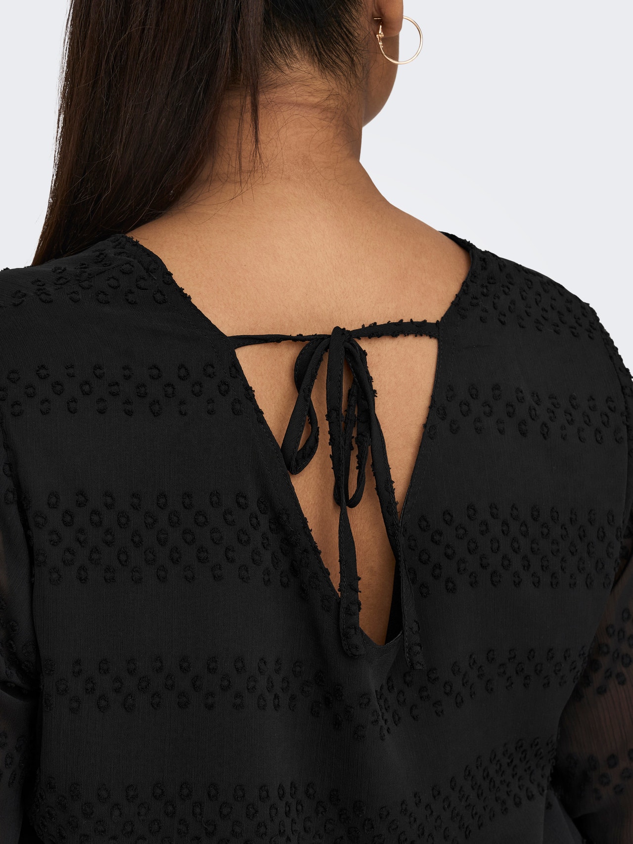 ONLY Curvy 3/4 sleeved Top -Black - 15257470