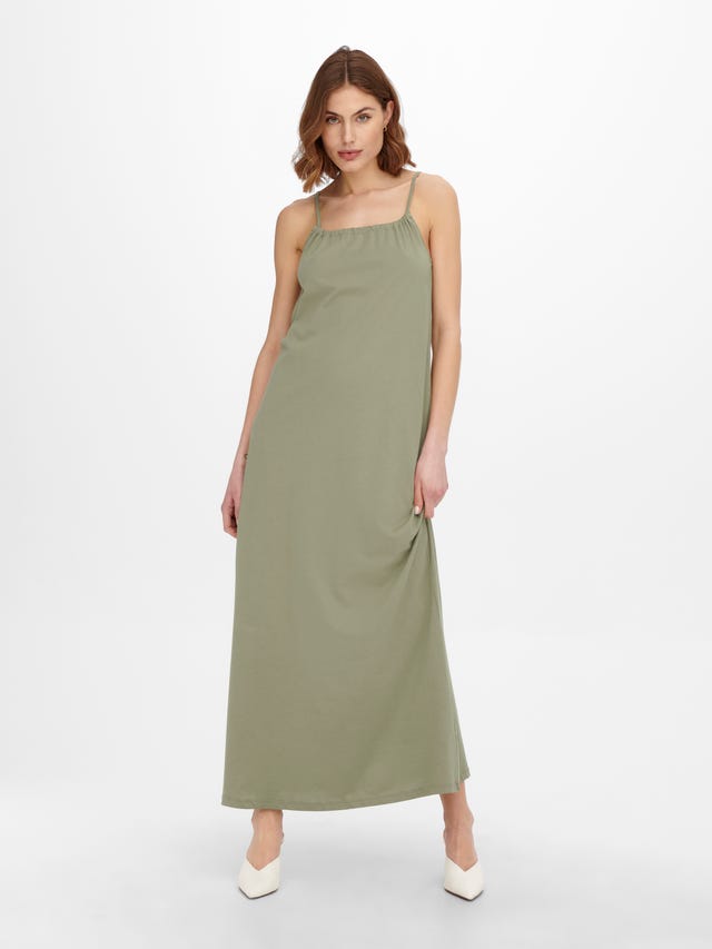 ONLY Regular Fit O-Neck Thin straps Long dress - 15257482