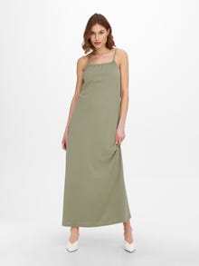 ONLY Solid colored strap Maxi dress -Mermaid - 15257482