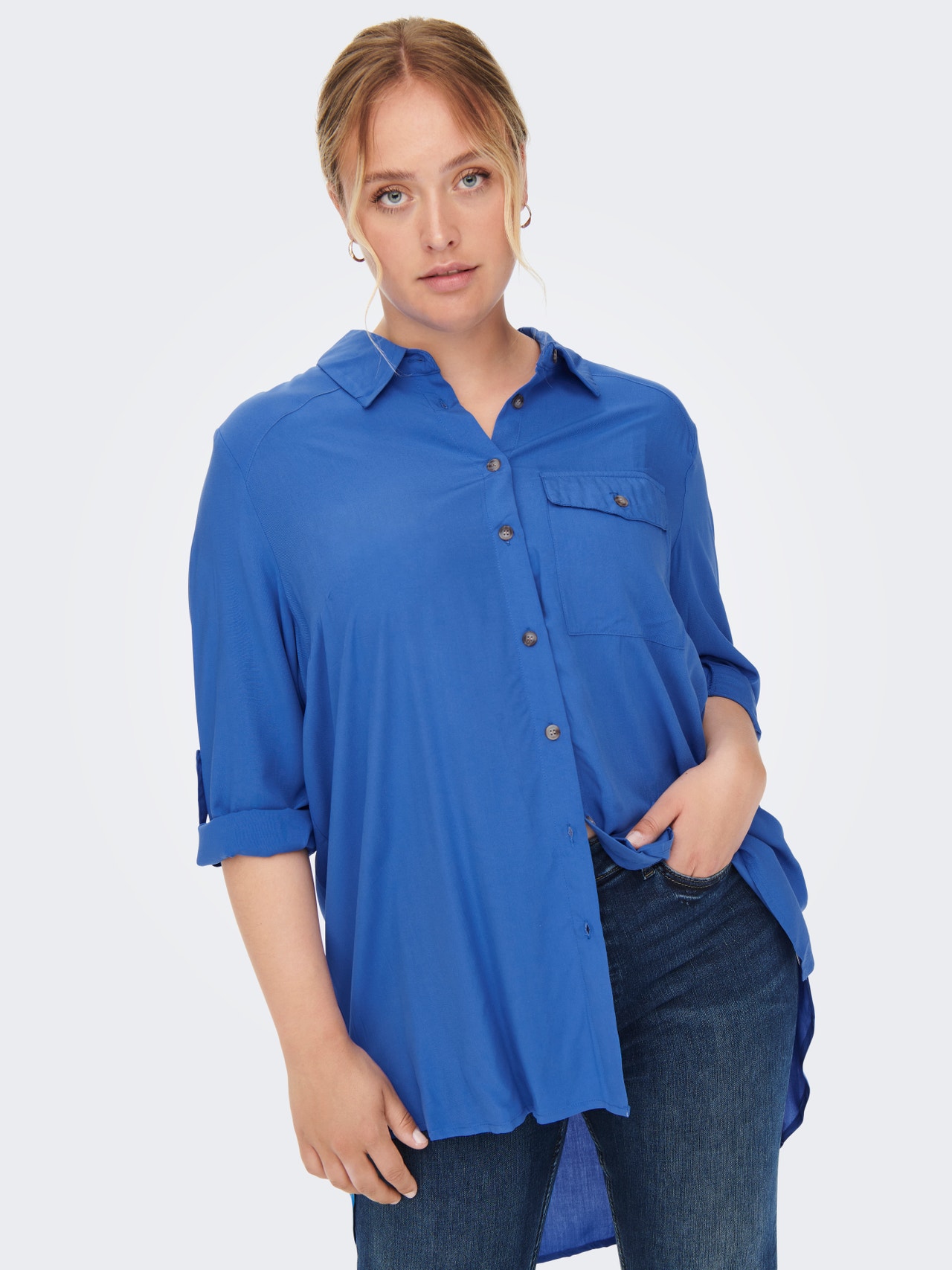 ONLY Regular Fit Shirt -Strong Blue - 15257509