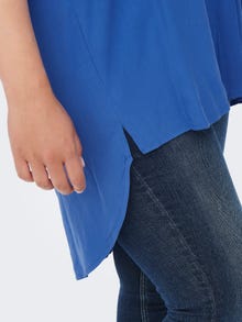 ONLY Curvy viscose solid colored Shirt -Strong Blue - 15257509