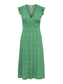 ONLY Regular Fit Round Neck Long dress -Green Bee - 15257520