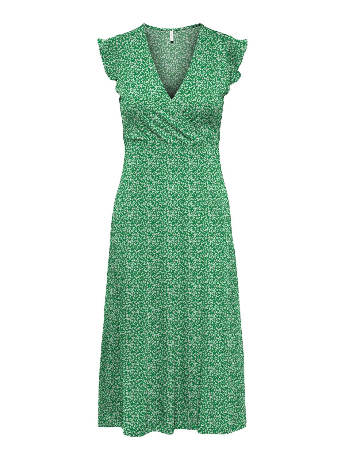 ONLY Robe longue Regular Fit Col rond -Green Bee - 15257520