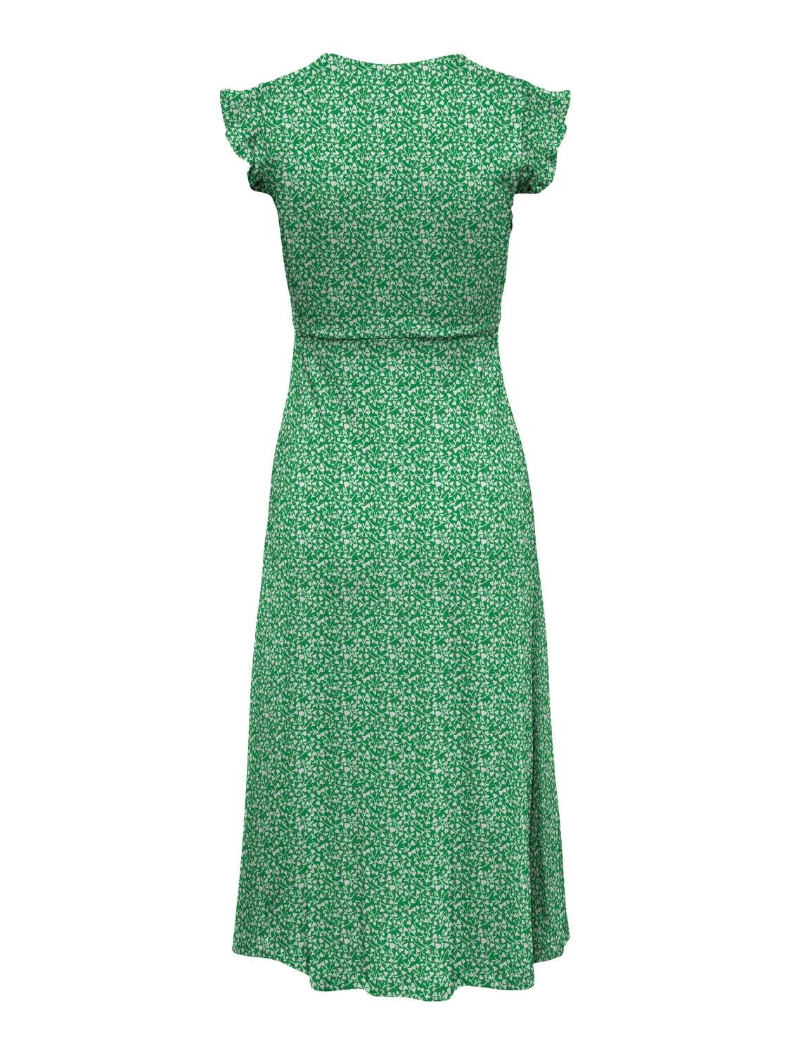 ONLY Regular Fit Round Neck Long dress -Green Bee - 15257520
