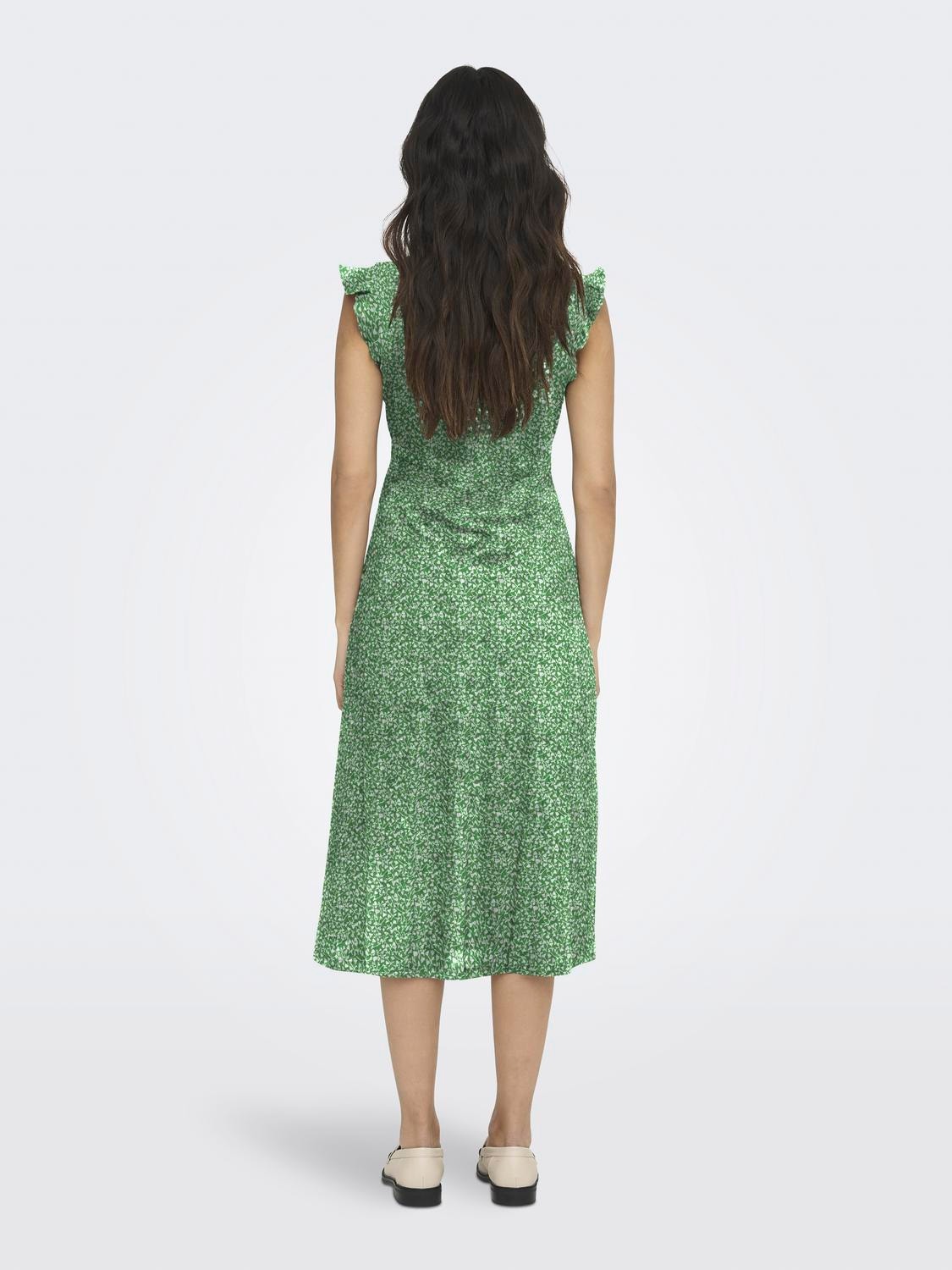ONLY Normal passform O-ringning Lång klänning -Green Bee - 15257520