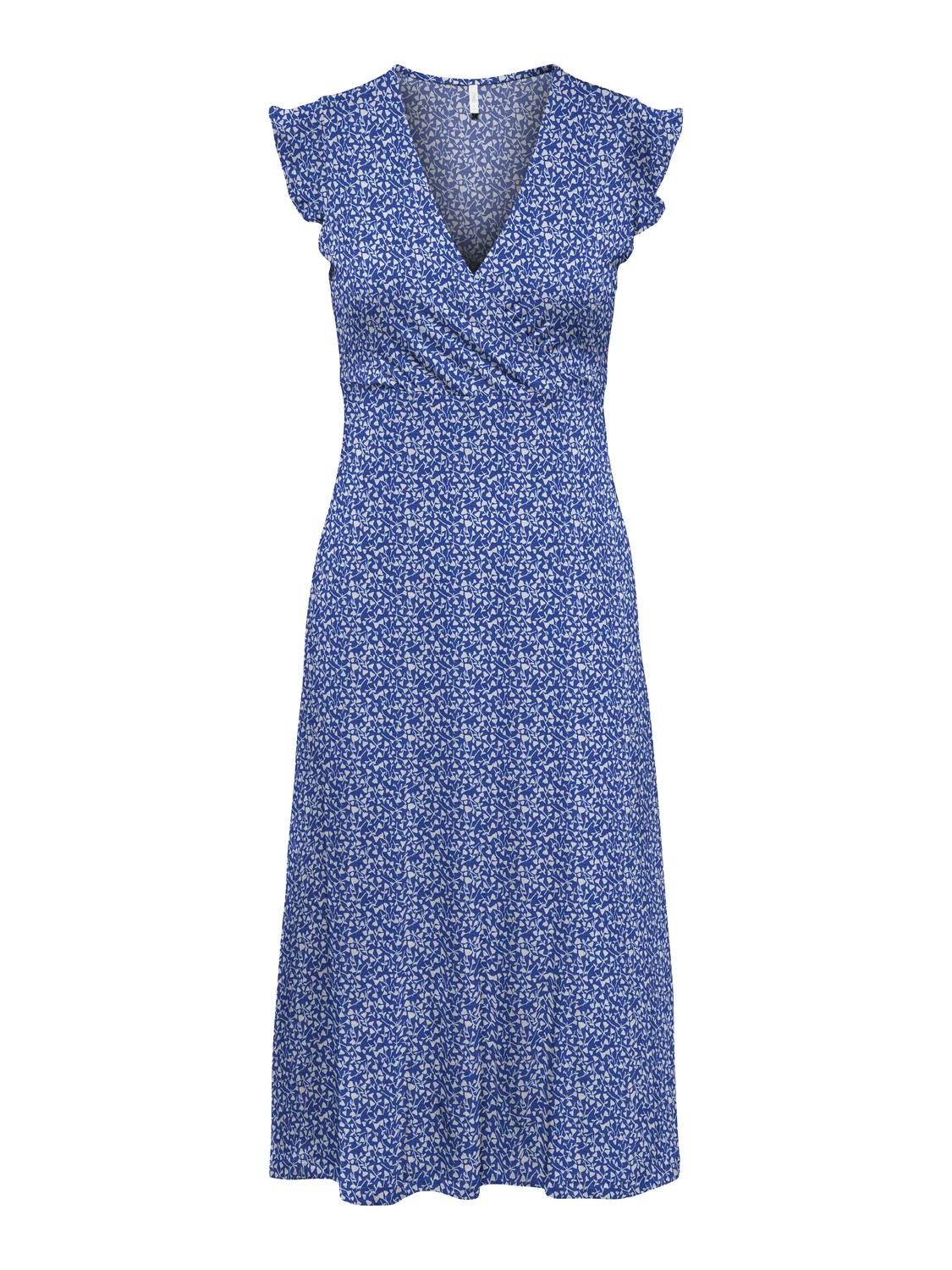 ONLY Regular fit O-hals Lange jurk -Dazzling Blue - 15257520