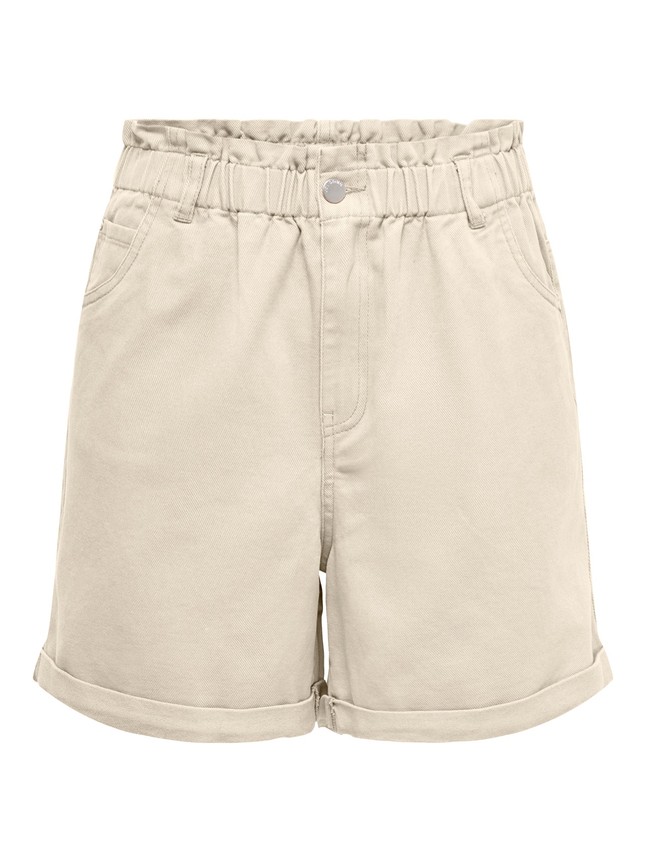 ONLY Loose Fit High waist Fold-up hems Shorts -Sandshell - 15257540