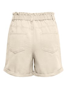 ONLY Loose fit High waist Omvouwbare zomen Shorts -Sandshell - 15257540