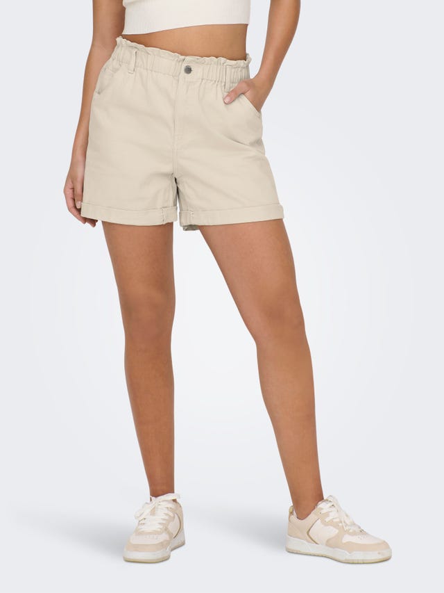 ONLY Loose Fit High waist Fold-up hems Shorts - 15257540