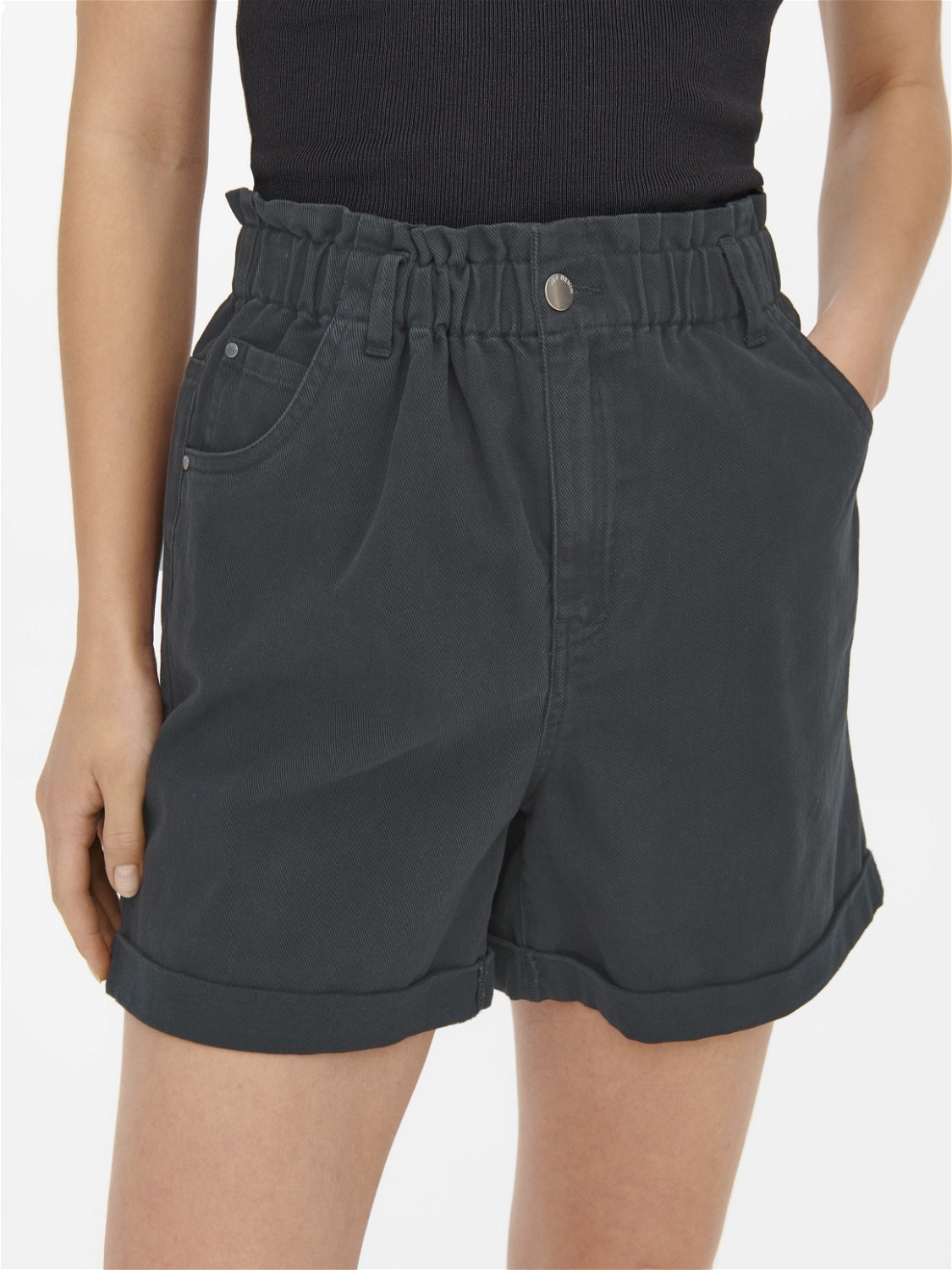 ONLY High-waist Shorts -Phantom - 15257540