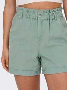 ONLY De cintura alta Shorts -Chinois Green - 15257540