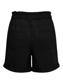 ONLY Loose Fit High waist Fold-up hems Shorts -Black - 15257540
