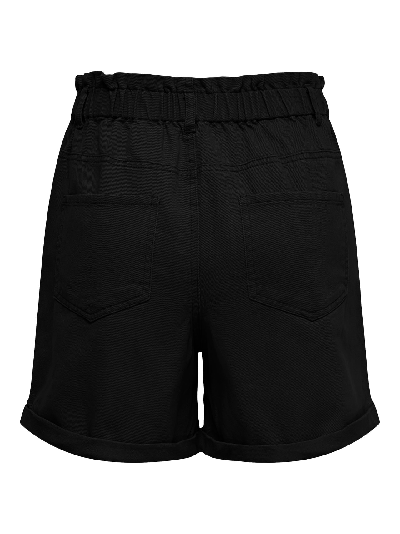 ONLY Shorts Loose Fit Taille haute Ourlets repliés -Black - 15257540