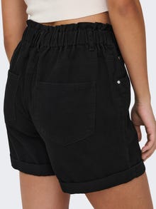 ONLY Shorts Loose Fit Taille haute Ourlets repliés -Black - 15257540