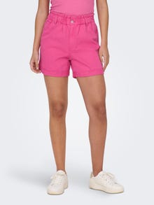 ONLY Loose fit High waist Omvouwbare zomen Shorts -Carmine Rose - 15257540
