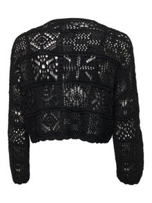 ONLY Regular Fit Round Neck Dropped shoulders Knit Cardigan -Black - 15257604